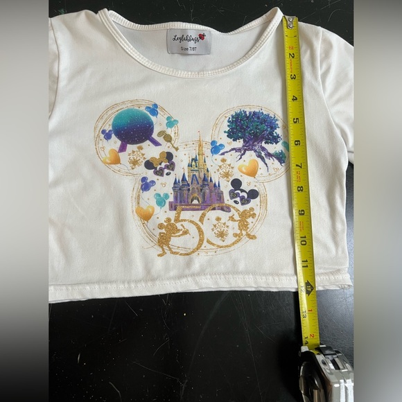 Disneyworld Anniversary swing skirt & crop top set mickey minnie mouse castle - Picture 8 of 10